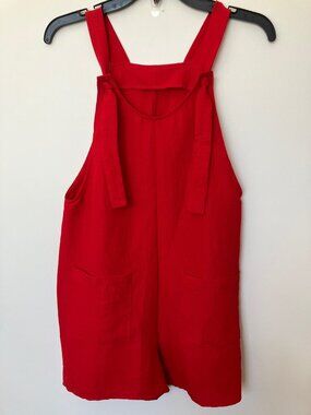 Worn Red Romper Size s 97% Polyester / 3% Spandex